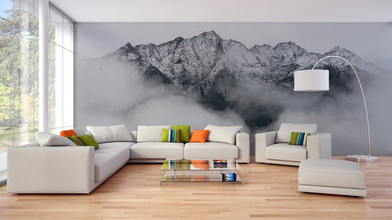 Foggy Mountain Wallpaper Mural mountain-11
