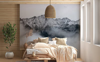 Foggy Mountain Wallpaper Mural - Giffywalls
