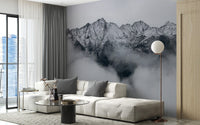 Foggy Mountain Wallpaper Mural - Giffywalls