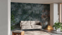 Misty pine forest mural for calming spaces mountain-09
