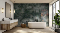 Foggy Pine Forest Wallpaper Mural - Giffywalls mountain-09