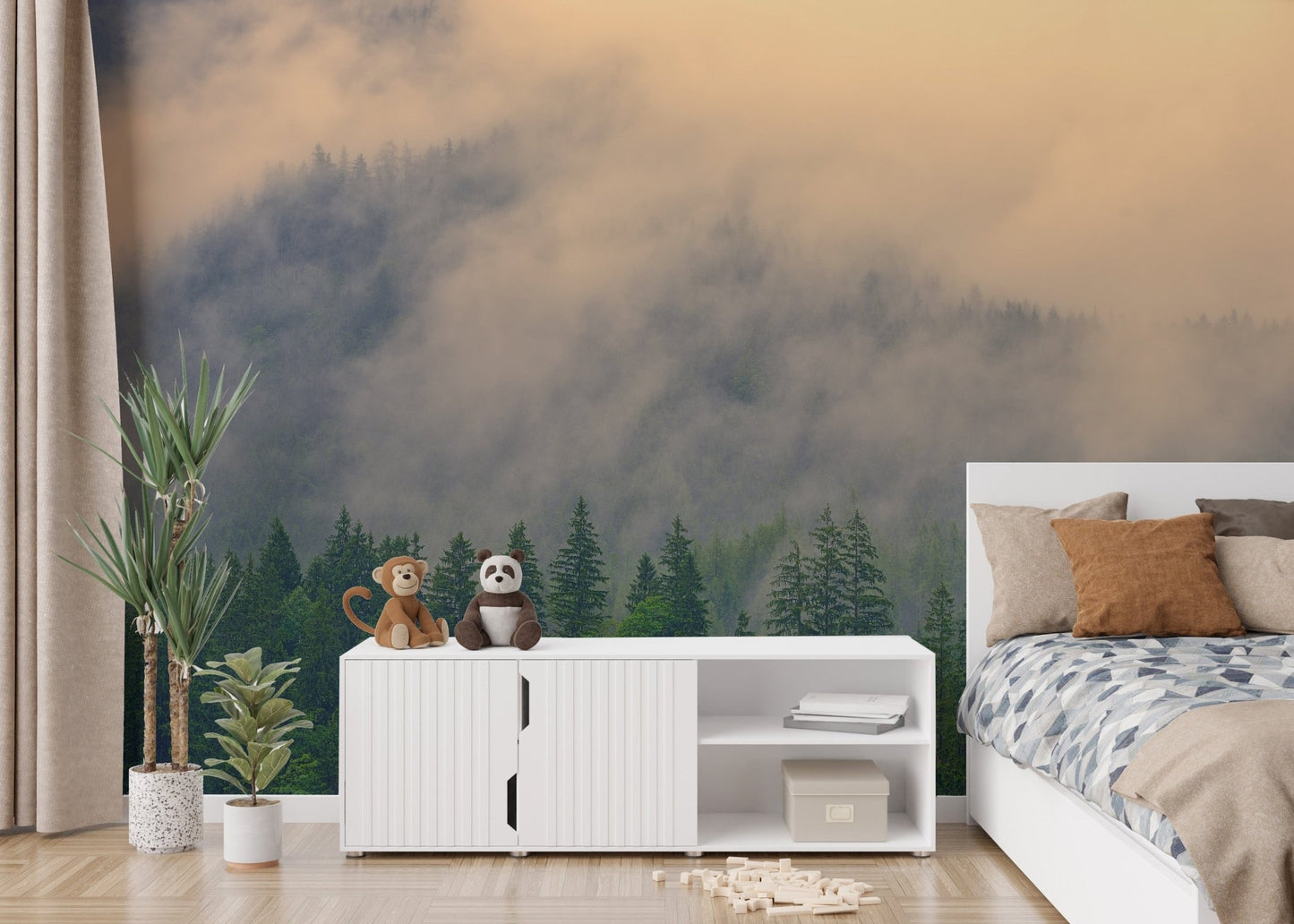 Pine tree wallpaper for walls
