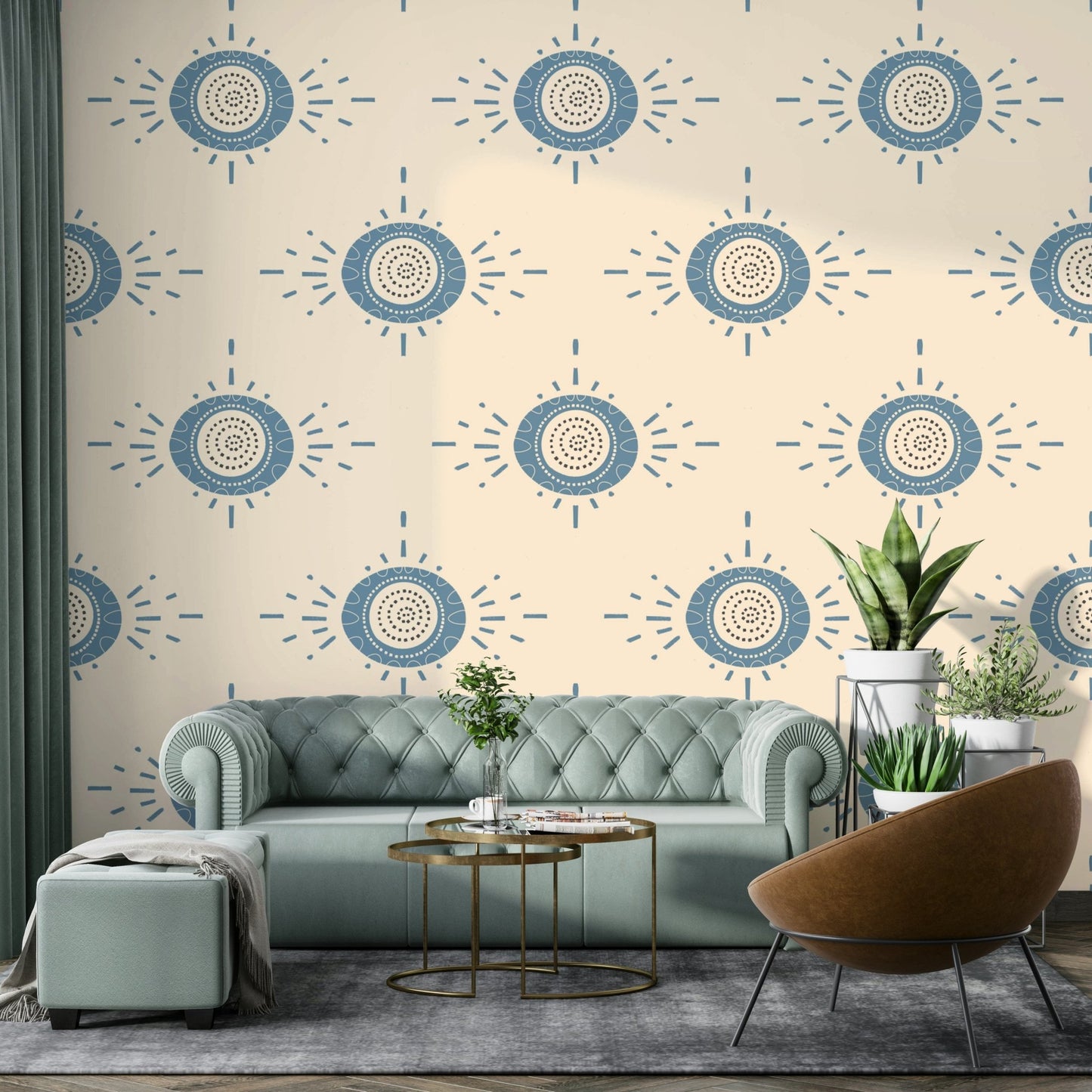 Modern flower design in Scandinavian style