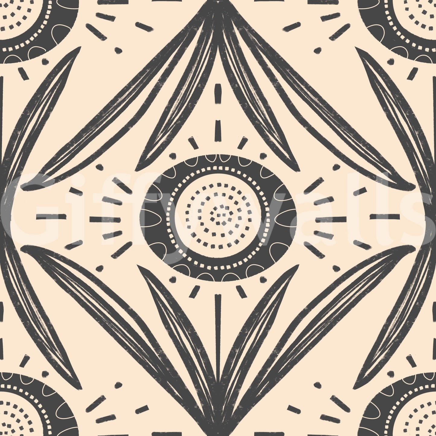 Floral wallpaper with retro charm

