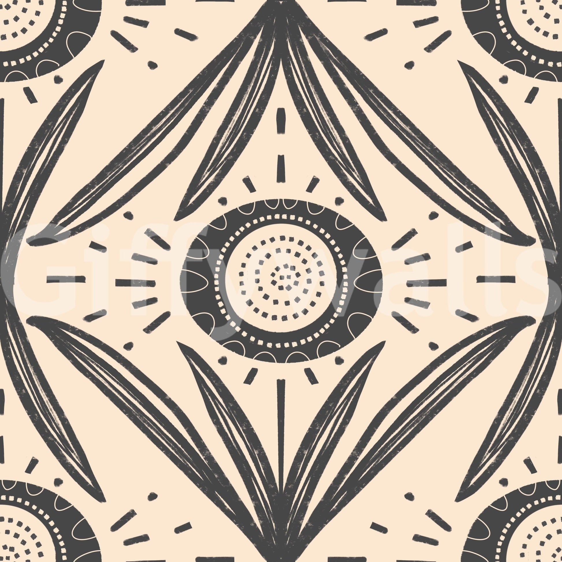 Floral wallpaper with retro charm
