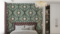 Folk-style flowers in earthy tones
