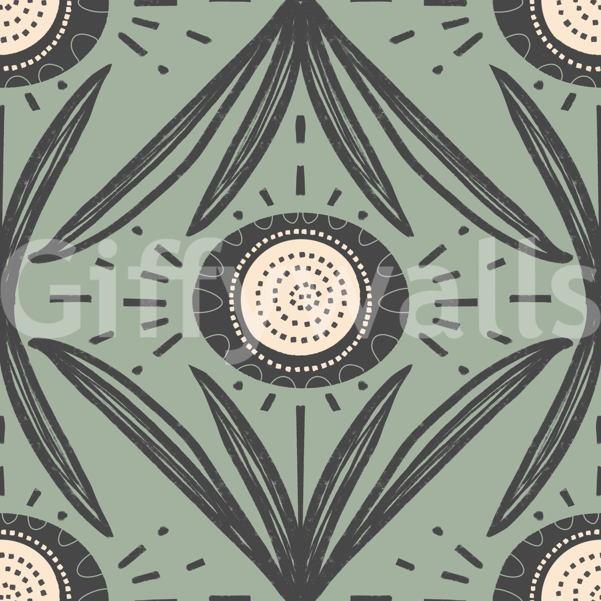 Charcoal floral wallpaper for warm interiors
