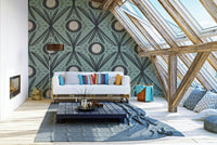 Nature-inspired wallpaper with folk influence
