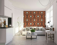 Retro contrast mural wallpaper design
