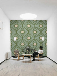 Folk bloom wallpaper for calm spaces
