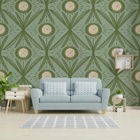 Floral wallpaper with handcrafted pattern
