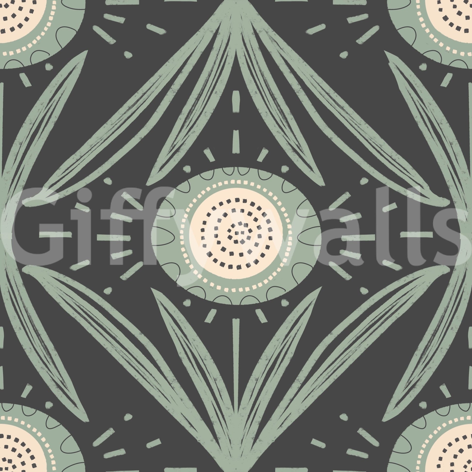 Cottage-inspired wallpaper with bold contrast
