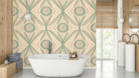 Cottagecore floral mural wallpaper
