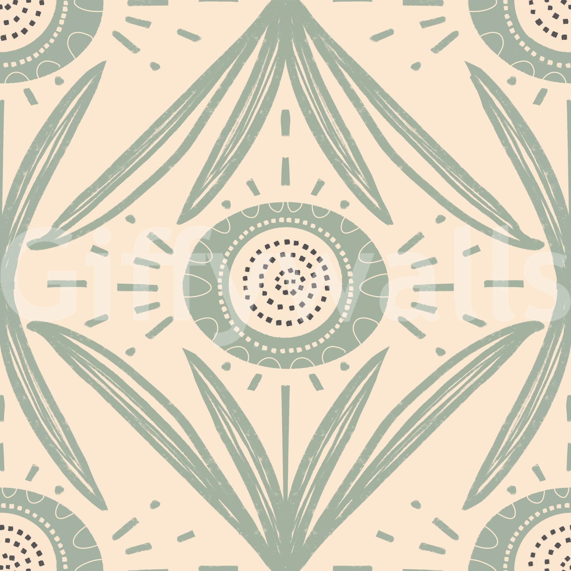 Wallpaper with soft botanical patterns
