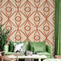 Soft floral print on neutral background
