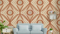 Vintage-inspired wall design in terracotta
