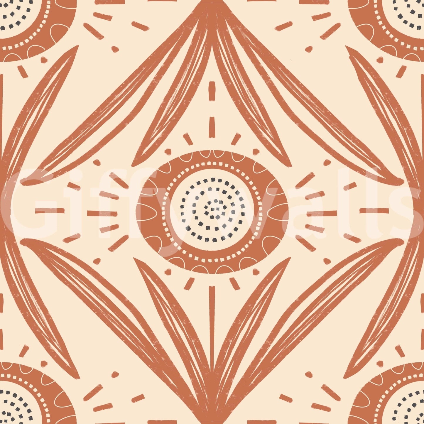 Cottage floral mural for relaxed spaces
