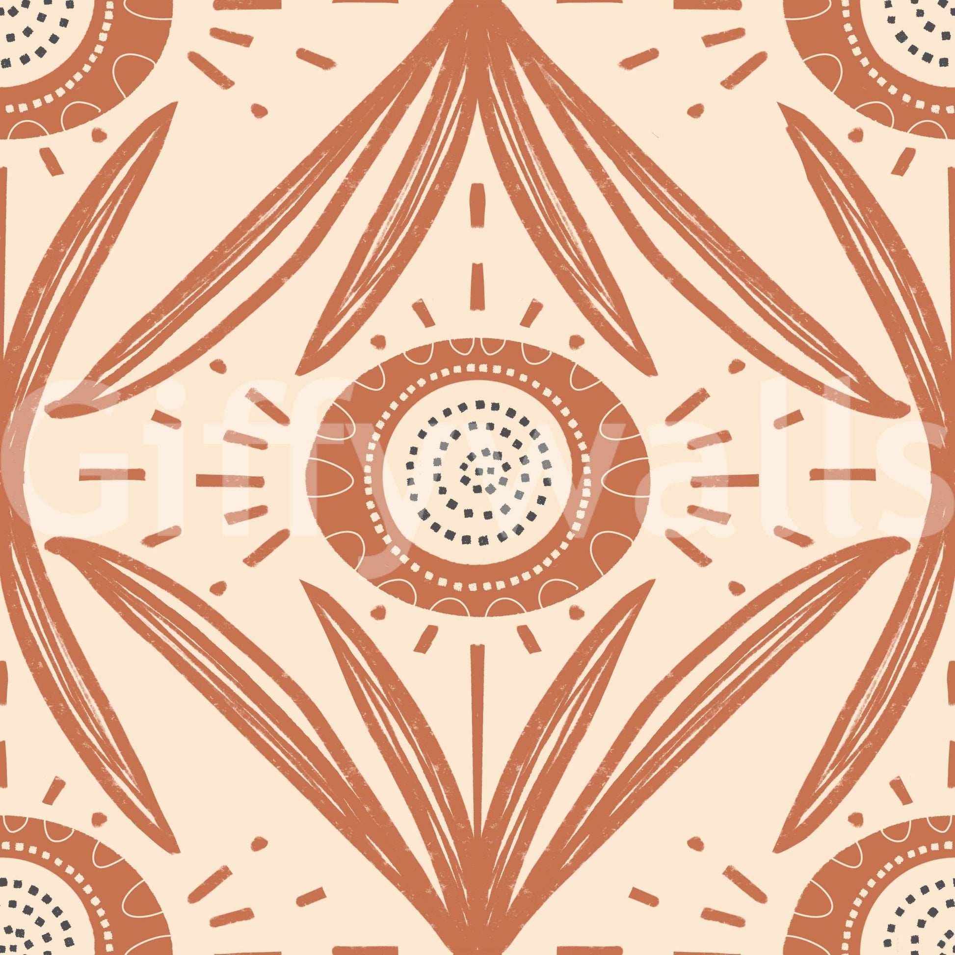 Cottage floral mural for relaxed spaces
