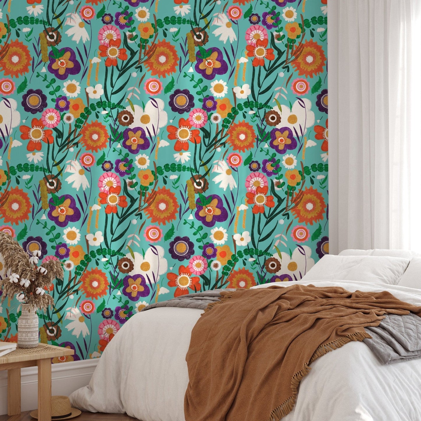 Stylish folk murals for a spring-inspired room, SUSCT84