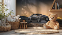 Sunset Mustang scenic wallpaper mural
