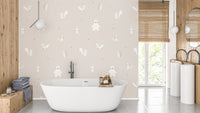 Woodland wallpaper beige animal theme
