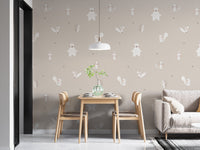 Forest animal beige wall decoration
