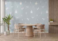 Blue woodland theme wall decor
