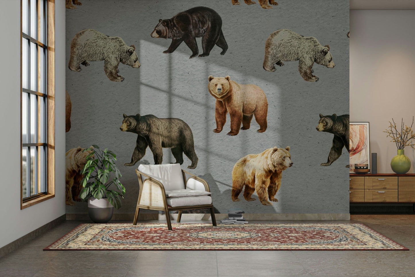 Woodland bear wallpaper for walls

