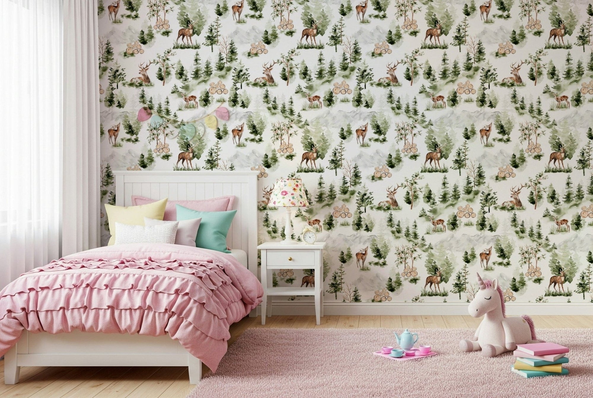 Forest Dreamscape peel and stick wallpaper forest floor., GD7226