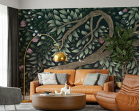 Forest's Embrace wallpaper with wide forest views for hallways.