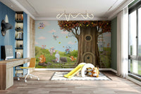 The composition is balanced and has a playful, yet serene feel.
