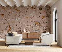 Woodland animals in a child's room using Fable Wall Mural.