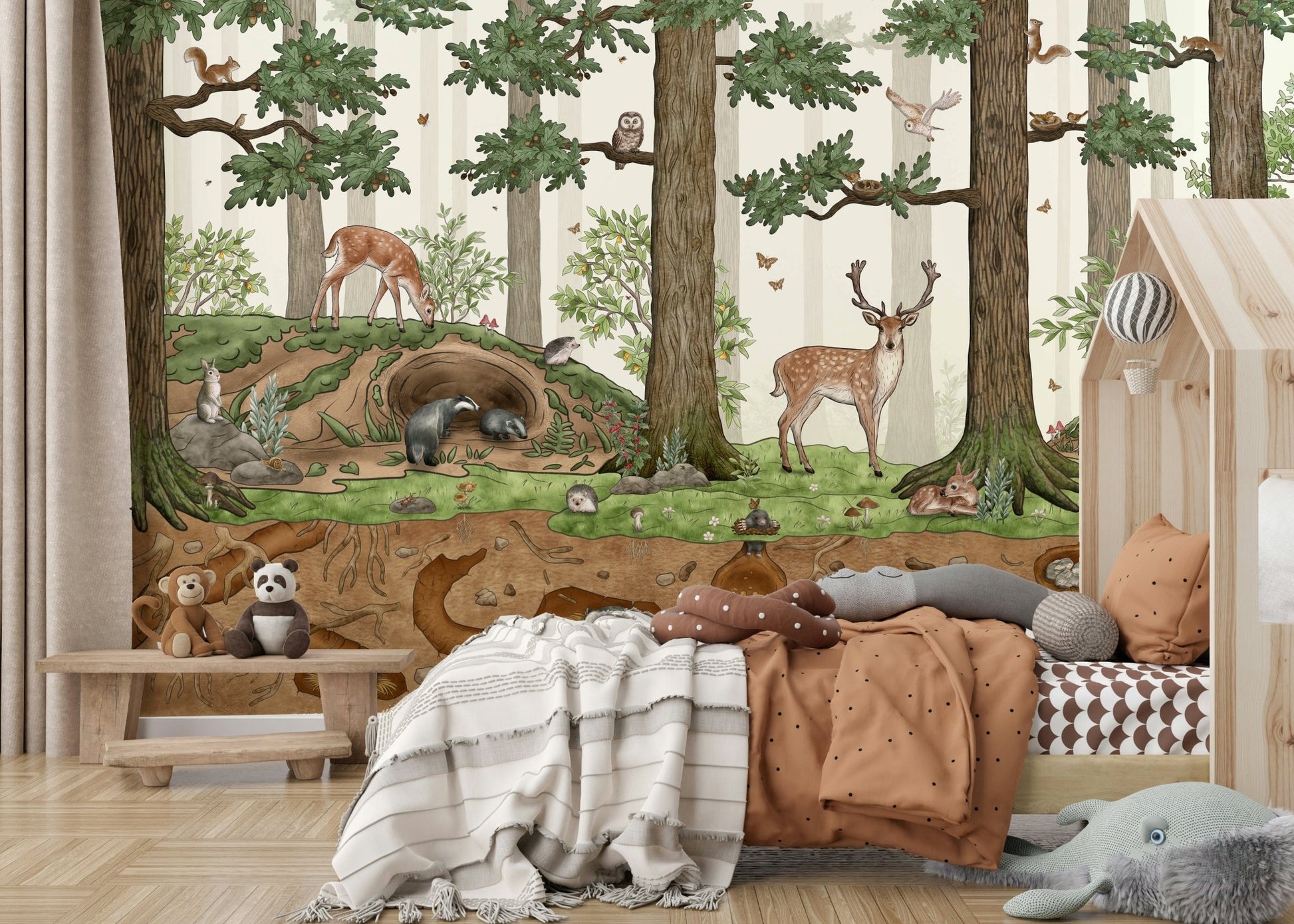 An artistic nature inspired mural for home decor., GD5105