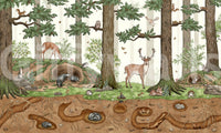 A high-quality serene tree wall mural for walls., GD5105