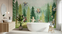 Whimsical woodland animals Forest Friends Take Flight Wall Mural picture