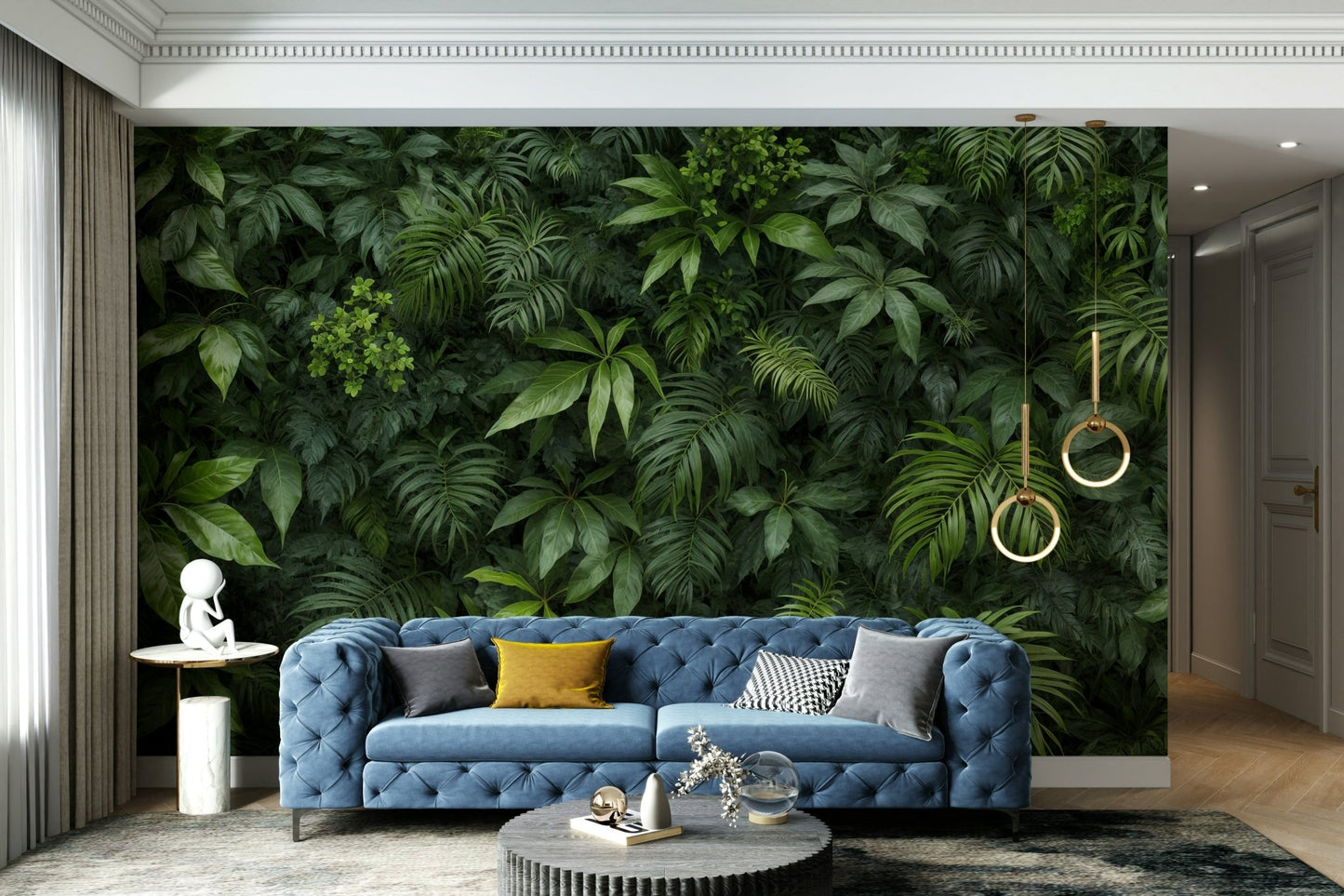 A detailed view of dense, deep green foliage.

