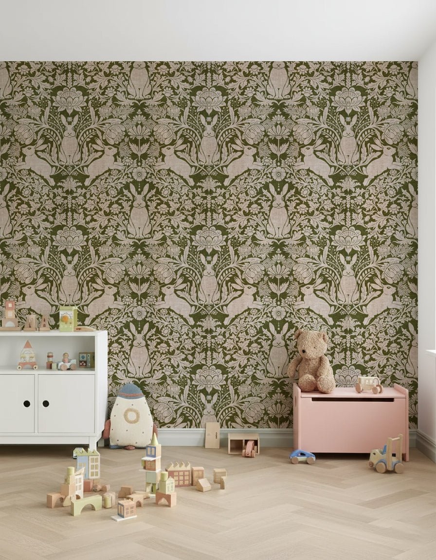 A calming abstract design wallpaper mural that defines a space., GD5828