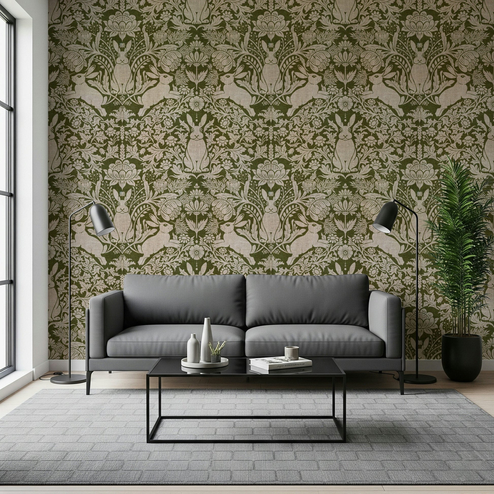 A contemplative gentle design wallpaper mural for a feature wall., GD5828