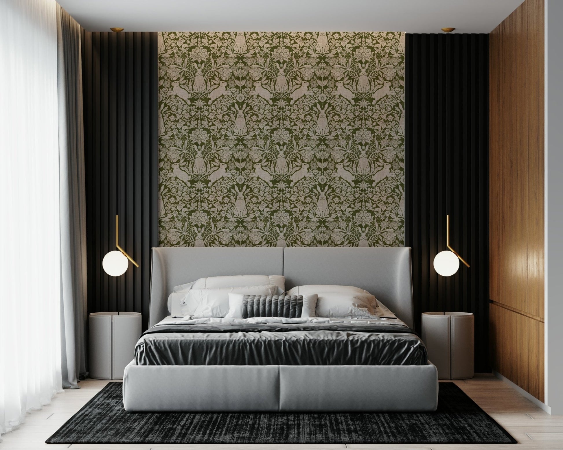 A serene subtle woodland wall mural for your decor., GD5828