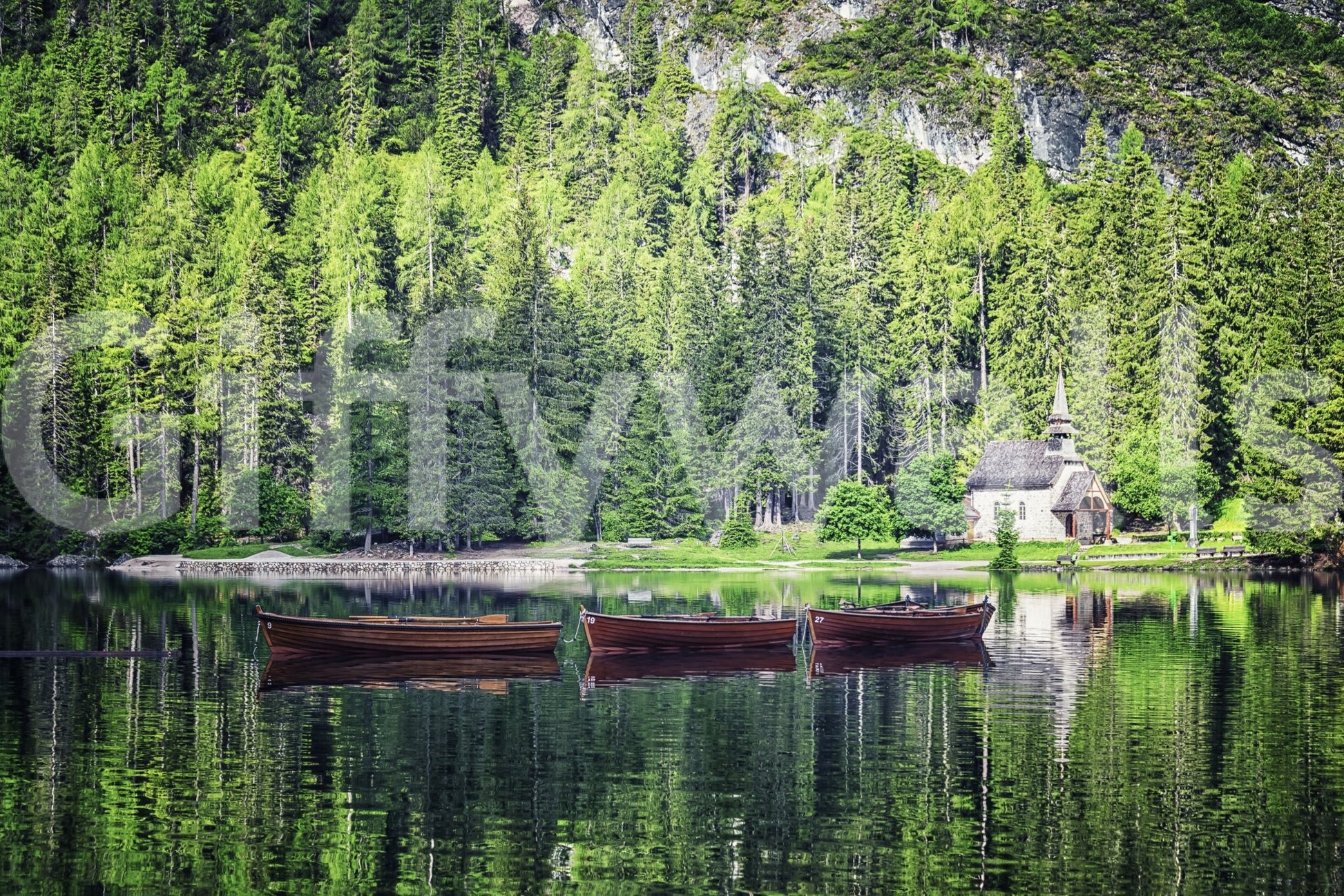 Forest Lake Retreat Wall Mural