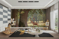 A beautiful woodland wall mural for a living room., GD4628