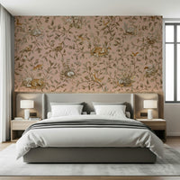 Calming ethereal woods pattern Forest Nap Wall Mural enhancing a peaceful interior.