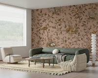 Forest Nap Wall Mural dreamy woodland scene living room decorative surface.