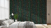 Bedroom styled in Forest Night Woodland Branches with Birds wallpaper design