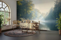 Forest edge with peaceful river

