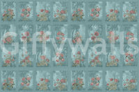 Forest rose dreams wall mural with light wood furniture pairings