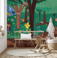 Play area wallpaper: Forest Tales wall decor