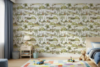 Charming Forest Tales wall mural with gentle animal friends.