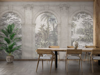 Subtle textured tones architecture mural design A455
