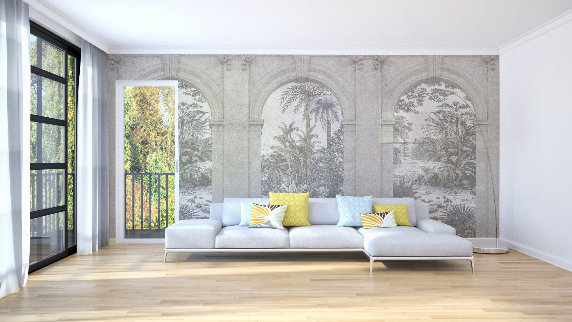 Vintage Architecture Textured Wallpaper Murals - Giffywalls A455